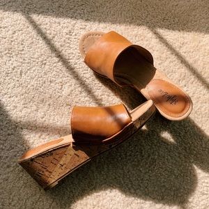 70s Wedged Mule Sandals
